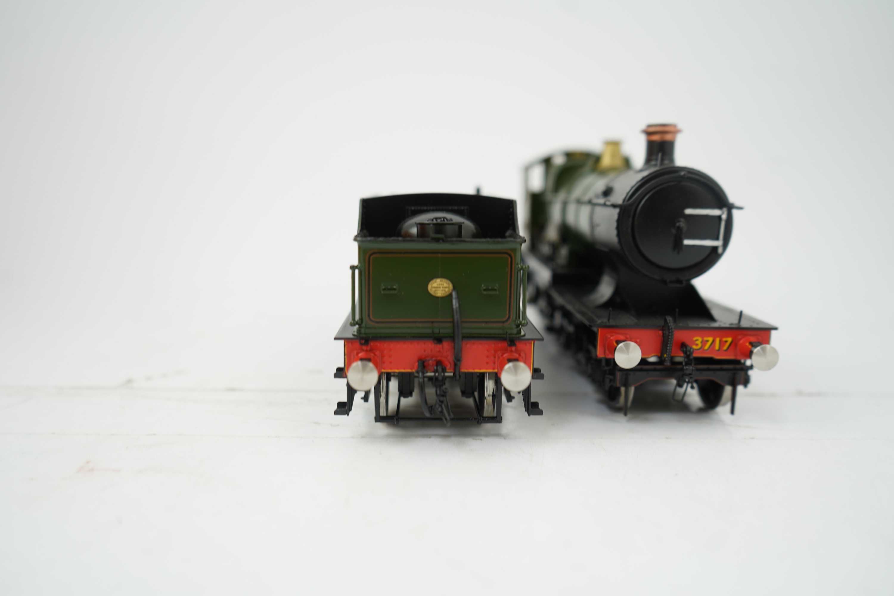 An 0 gauge Finescale Brass (by SanCheng, China) model of GWR 37xx (City) Class, City of Truro, 3717, 4-4-0 tender locomotive, powered for two rail operation, with original box.